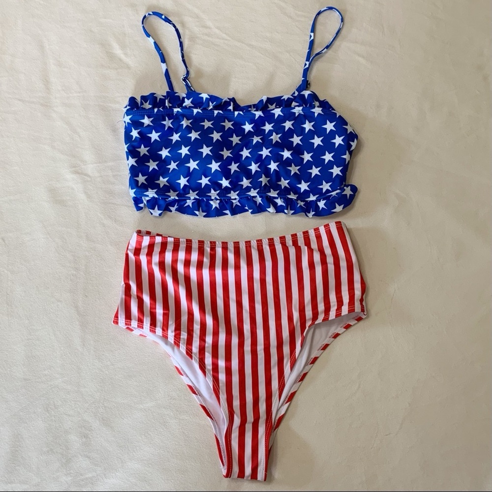 NWOT USA high waisted bikini set